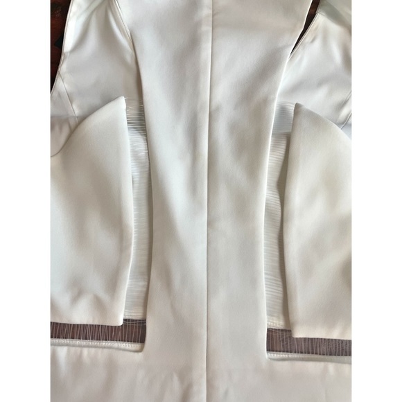 NWT Alexander Wang White V Neck Gown With Fishing Line Detail - Picture 12 of 15